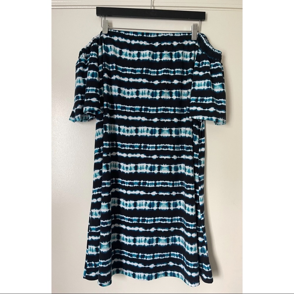 Off-Shoulder Tie-Dye Dress